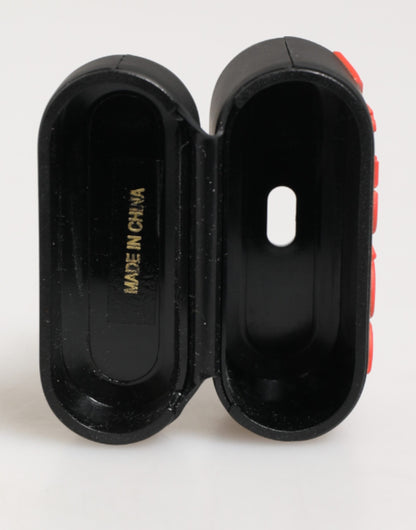 Dolce & Gabbana TU Polycarbonate PVC Polyurethane & Rubber Earbuds Carrying Case - Black Orange