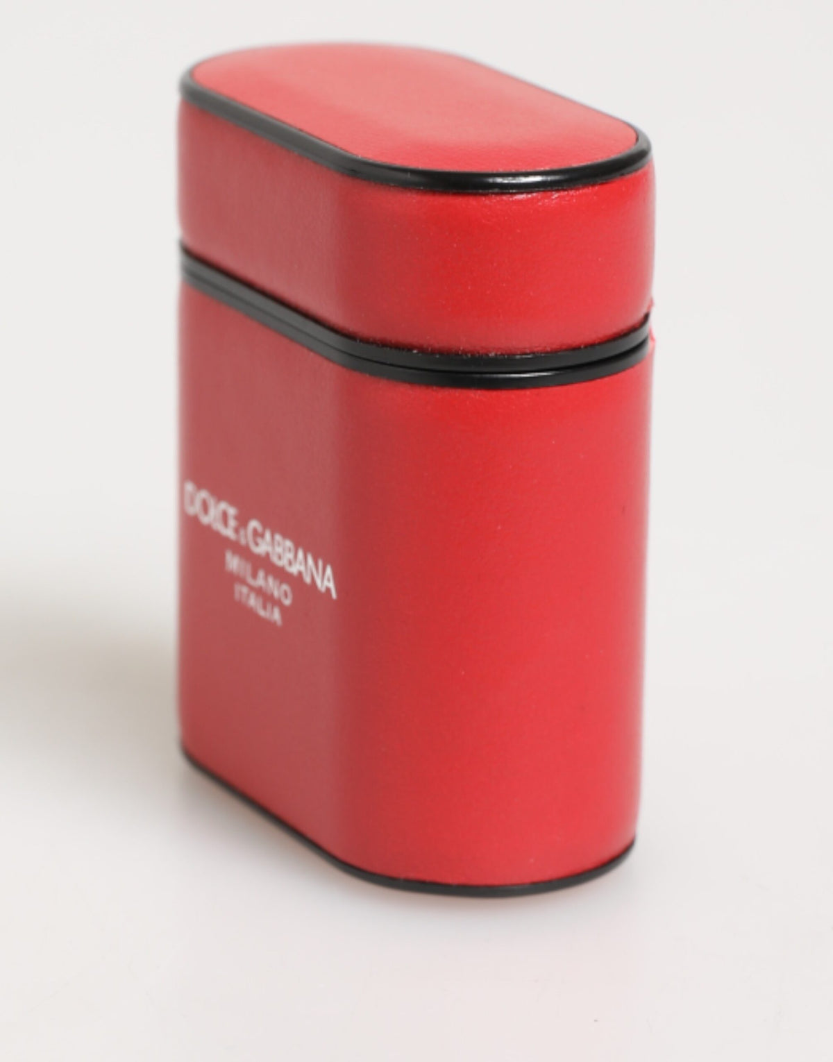 Dolce & Gabbana Calfskin Leather Earbuds Carrying Case - Red White Print