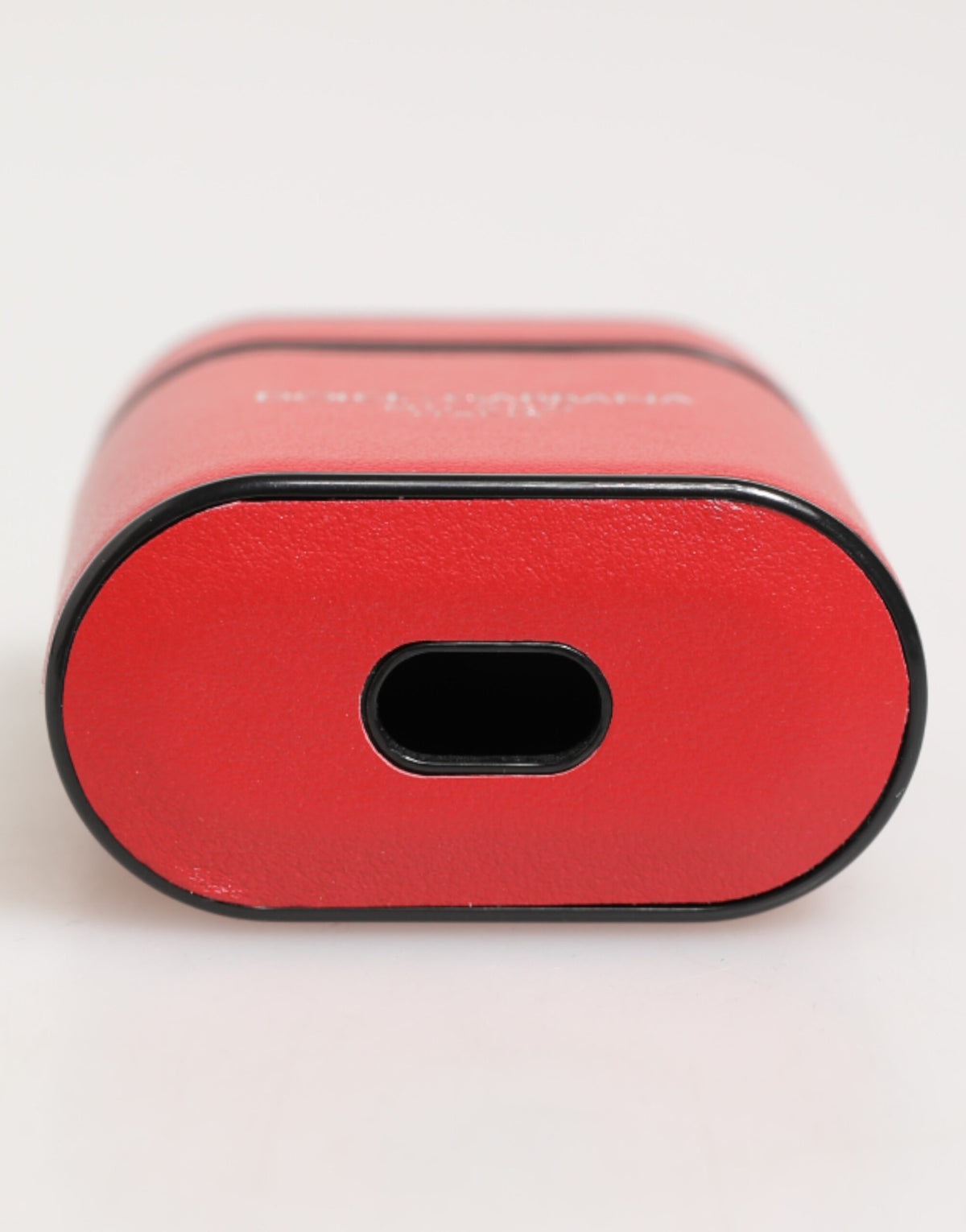 Dolce & Gabbana Calfskin Leather Earbuds Carrying Case - Red White Print