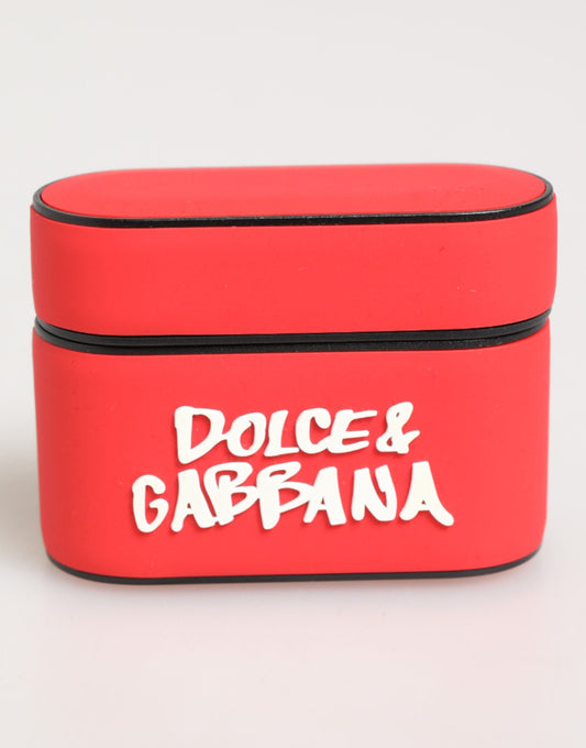 Dolce & Gabbana TU Polycarbonate & PVC Earbuds Carrying Case - Red