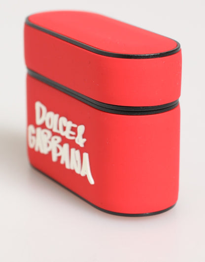 Dolce & Gabbana TU Polycarbonate & PVC Earbuds Carrying Case - Red