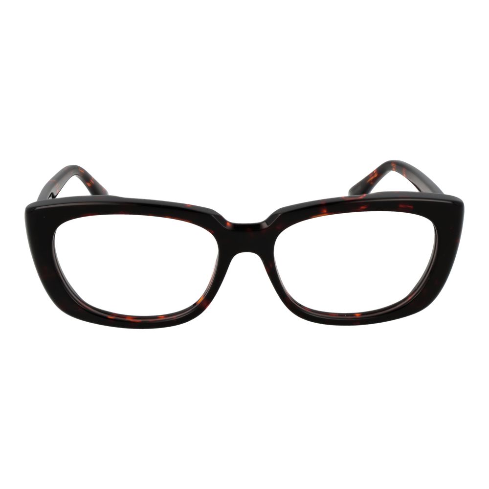 Eyeglasses Frames by Max Mara for women in acetate brown showcases a refined full-frame frame design with a refined brown coloured frame finish for a refined and sophisticated look.