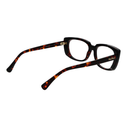 Eyeglasses Frames by Max Mara for women in acetate and brown showcases a refined silhouette, detailed with a brown coloured frame finish and a sophisticated full-frame frame design.