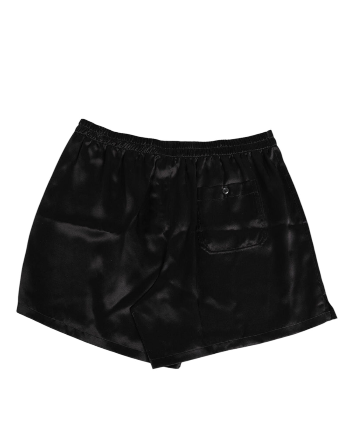 Dolce & Gabbana Men's Silk Satin Short Swim Shorts - Black