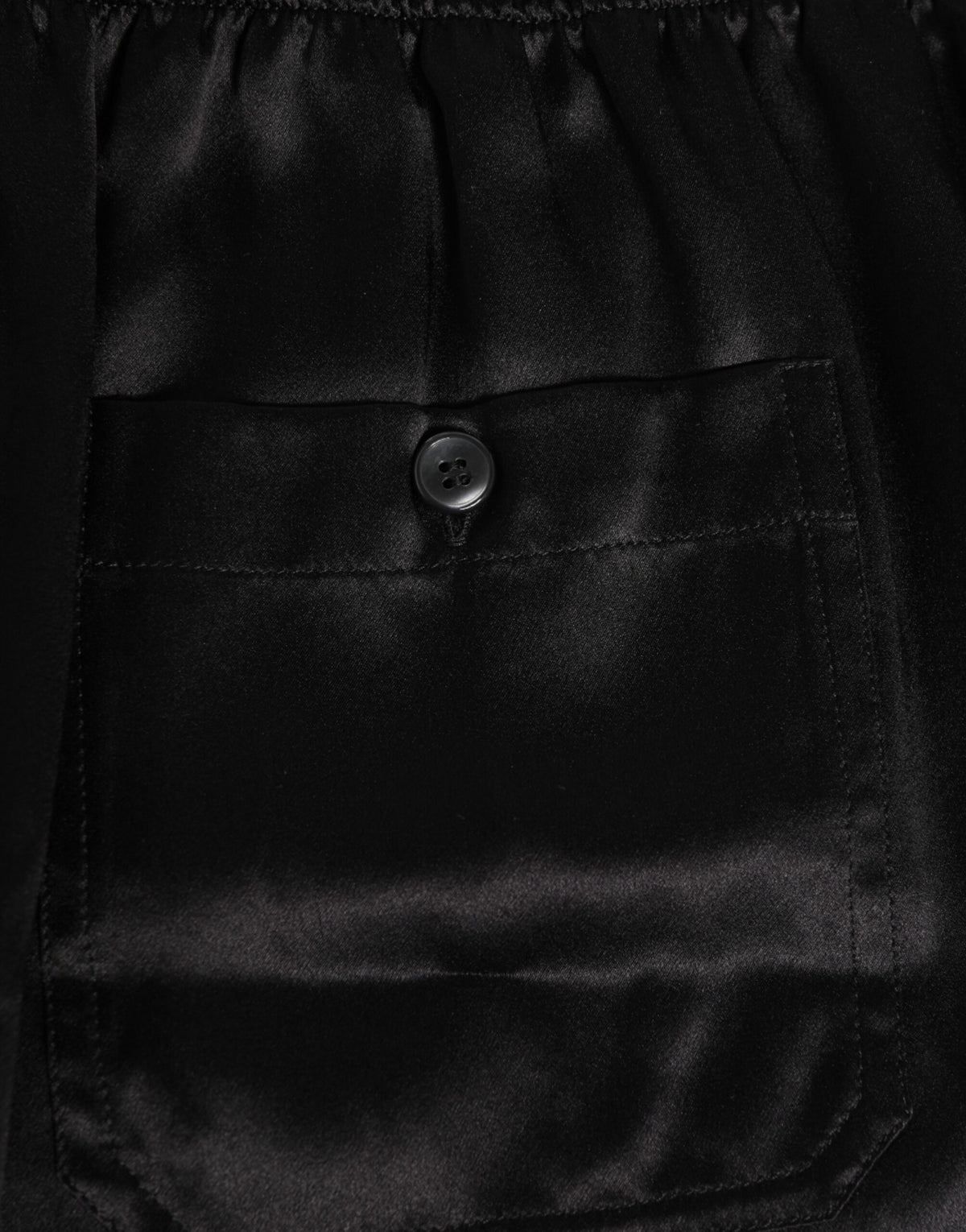Dolce & Gabbana Men's Silk Satin Short Swim Shorts - Black