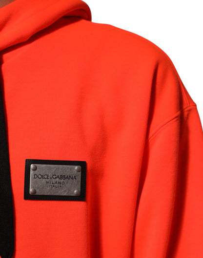 Dolce & Gabbana Men's Polyester Sweatshirt Hoodie - Red