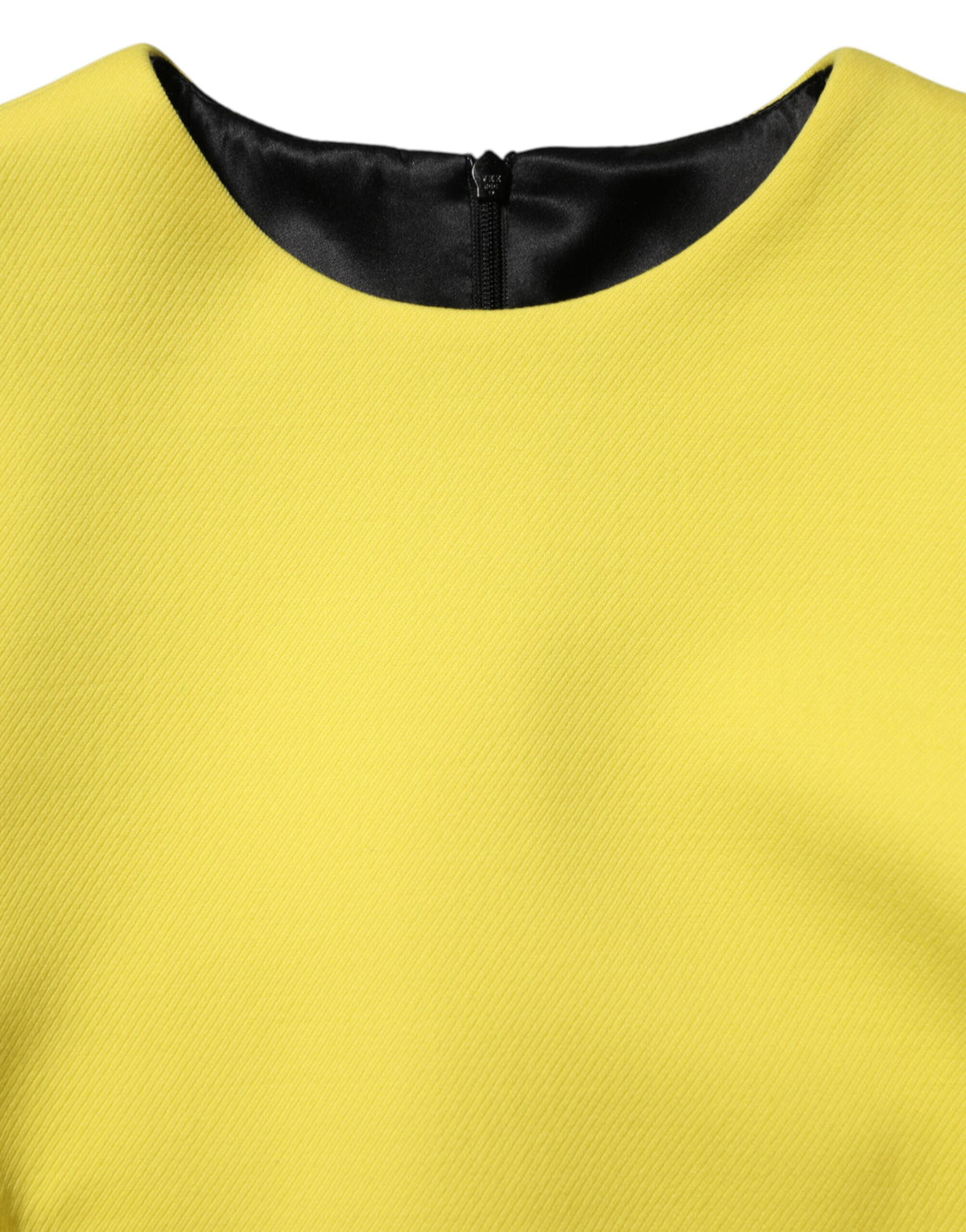 Dolce & Gabbana Women's Long-Sleeve Crew Neck Silk Viscose & Acetate Midi Mini Dress - Yellow