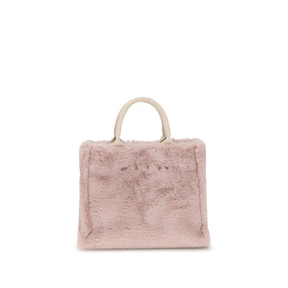 Marni Pink Faux Fur Small Basket Tote Bag