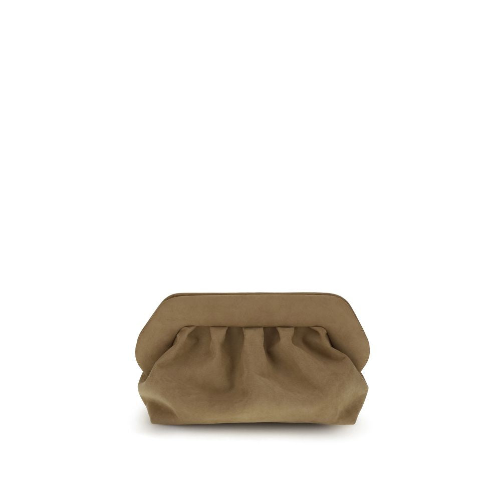 THEMOIRè Beige Faux Leather Bios Clutch Bag