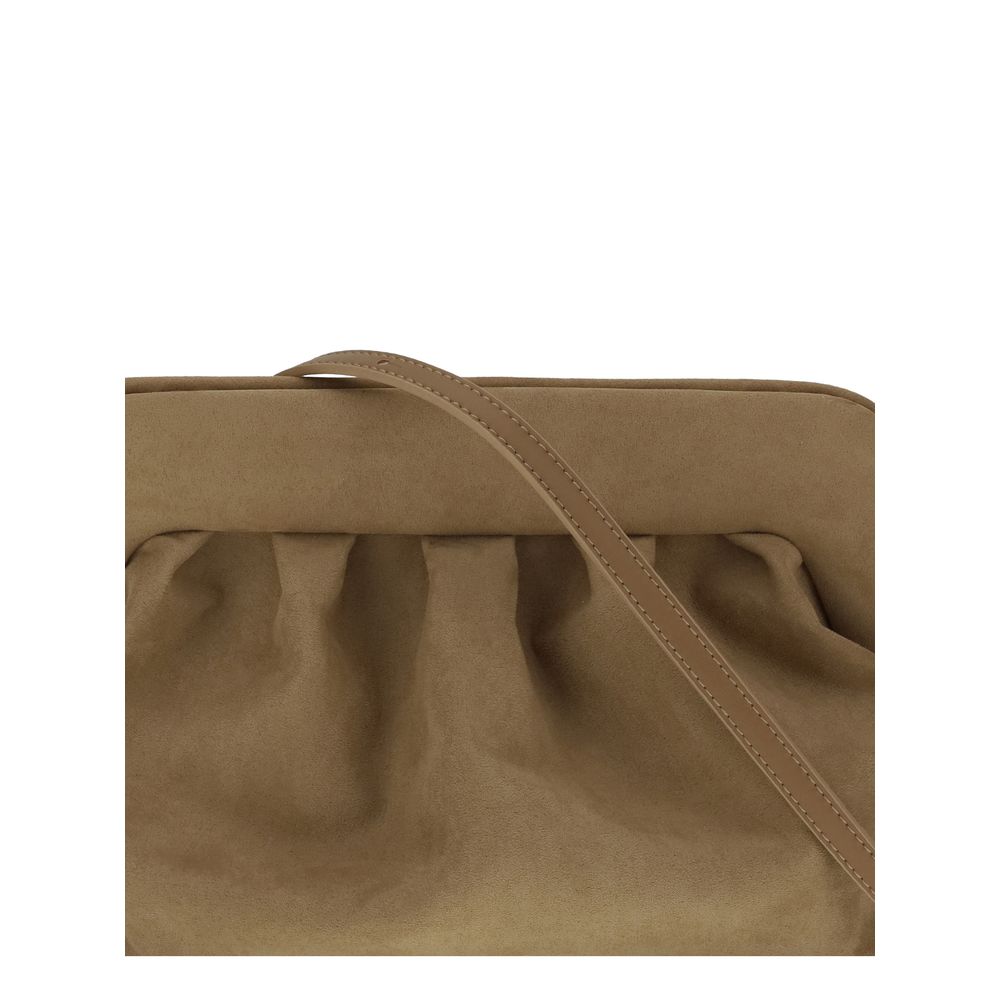 THEMOIRè Beige Faux Leather Bios Clutch Bag