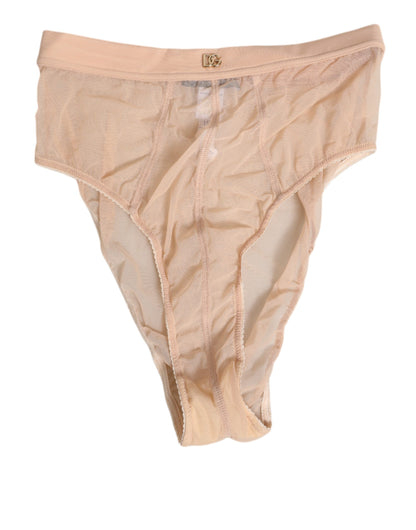 Dolce & Gabbana Women's High Rise Polyamide Underpants Briefs - Beige