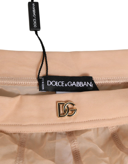 Dolce & Gabbana Women's High Rise Polyamide Underpants Briefs - Beige