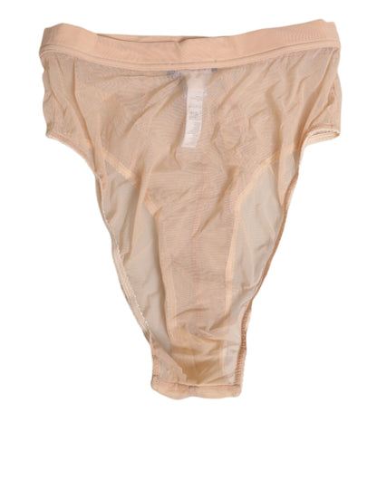 Dolce & Gabbana Women's High Rise Polyamide Underpants Briefs - Beige