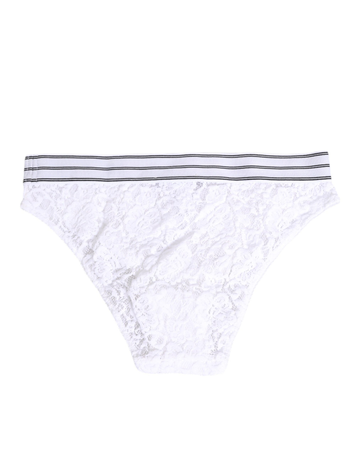 Dolce & Gabbana Women's Polyamide Lace Underpants Briefs - White Floral