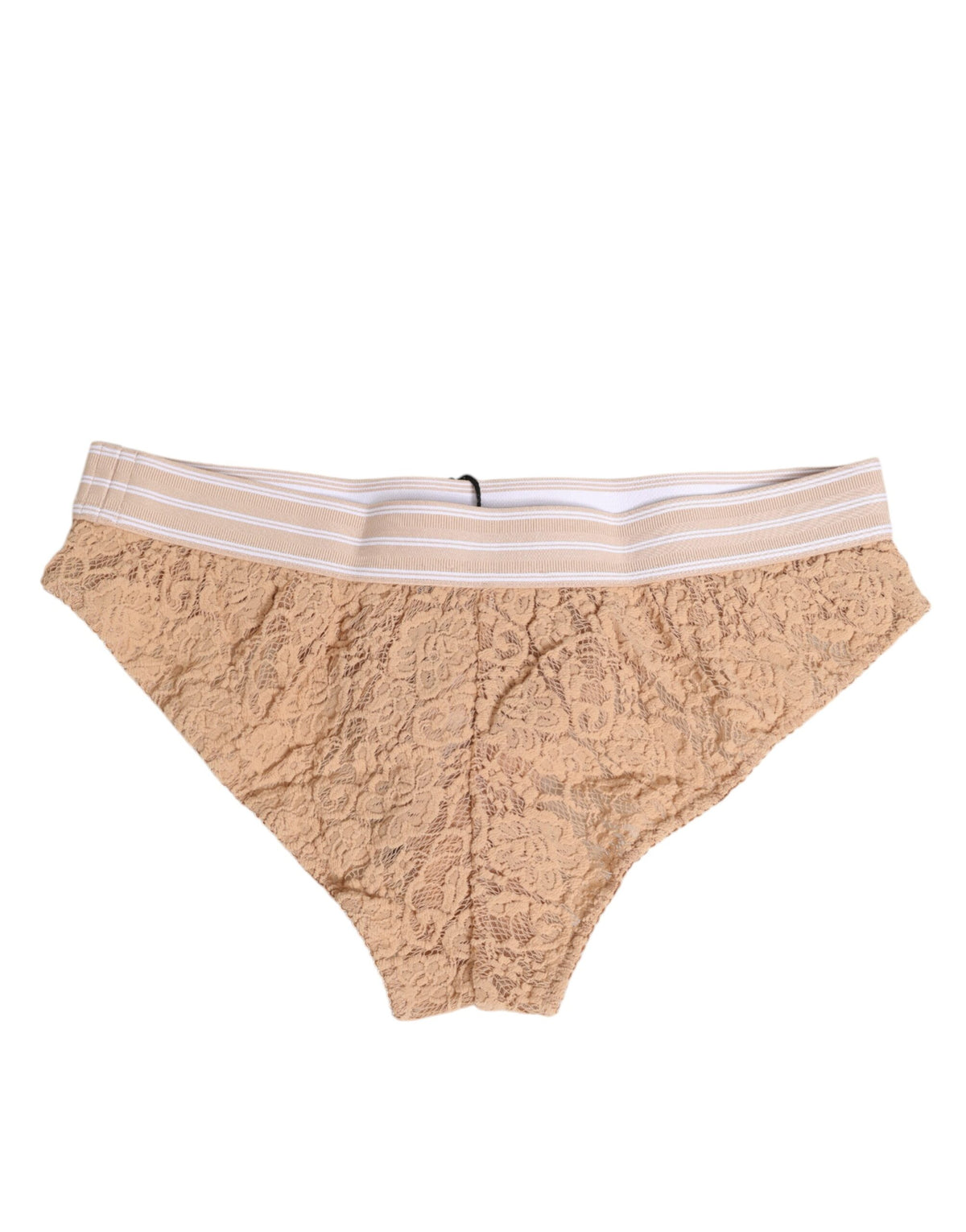 Dolce & Gabbana Women's Polyamide Lace Underpants Briefs - Beige Floral
