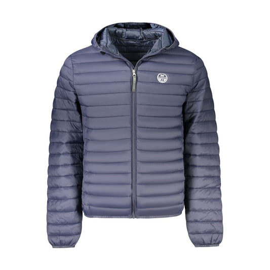 Hooded Windbreaker Jacket by North Sails for men in polyamide & polyester blue features an stylish silhouette, showcasing a sophisticated hooded neckline and performance-driven pockets, hooded, insulated & windproof for a premium, stylish look.