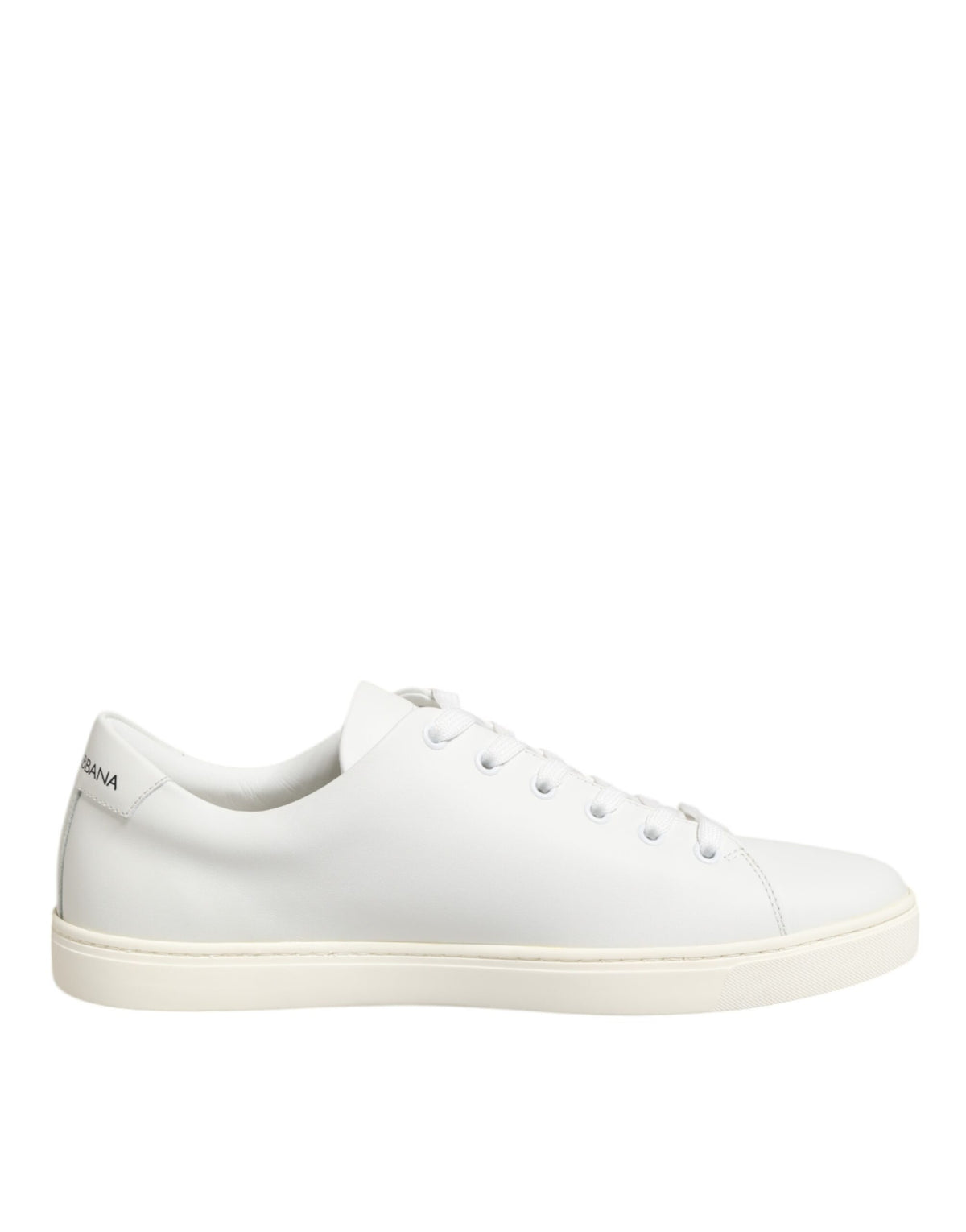 Dolce & Gabbana Heart Women's Low Top Calf Leather & Rubber Sneakers - White Patterned