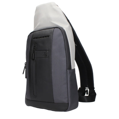 Piquadro Gray Fabric Backpacks