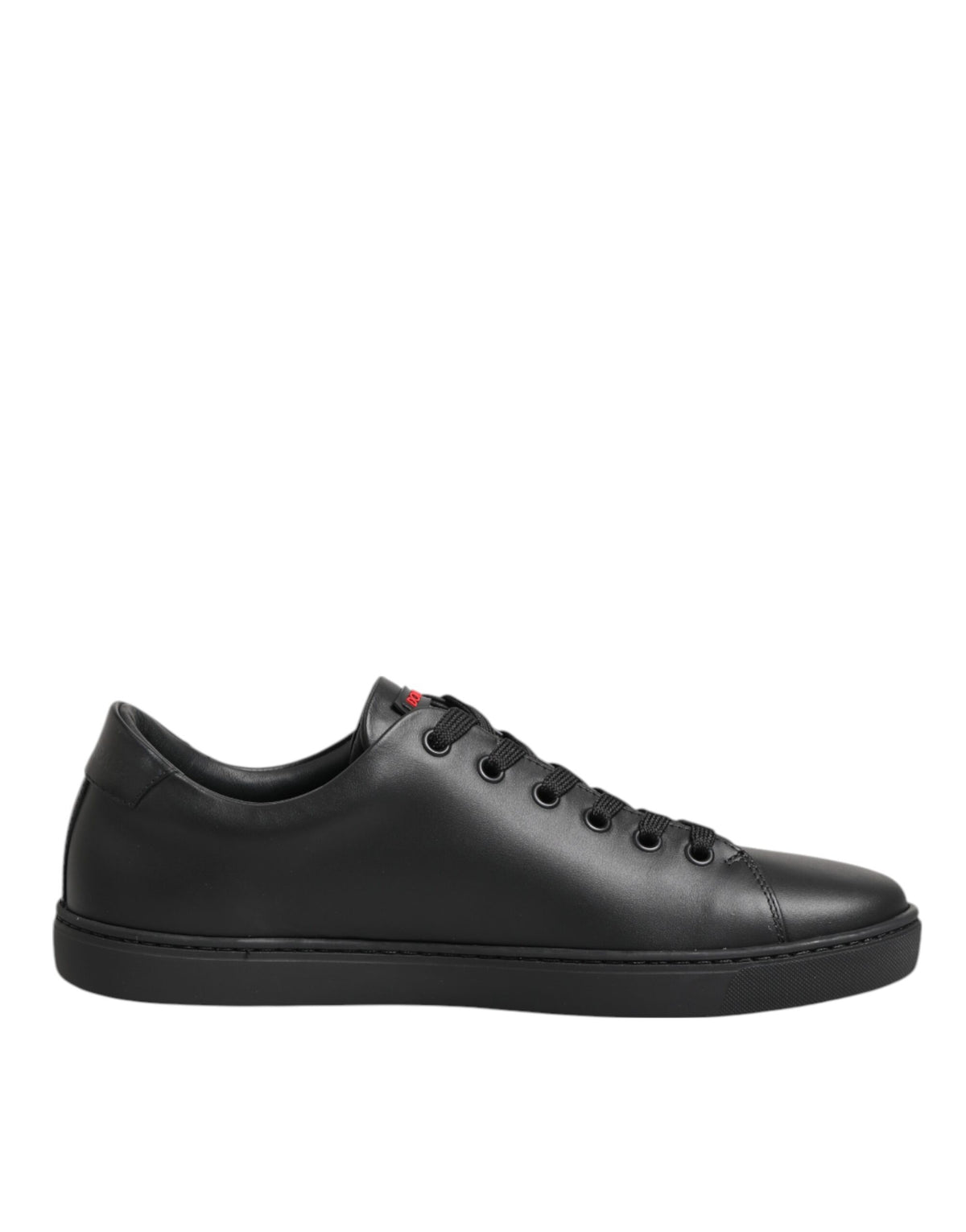 Dolce & Gabbana Heart Women's Low Top Calf Leather Crystal & Rubber Sneakers - Black Red
