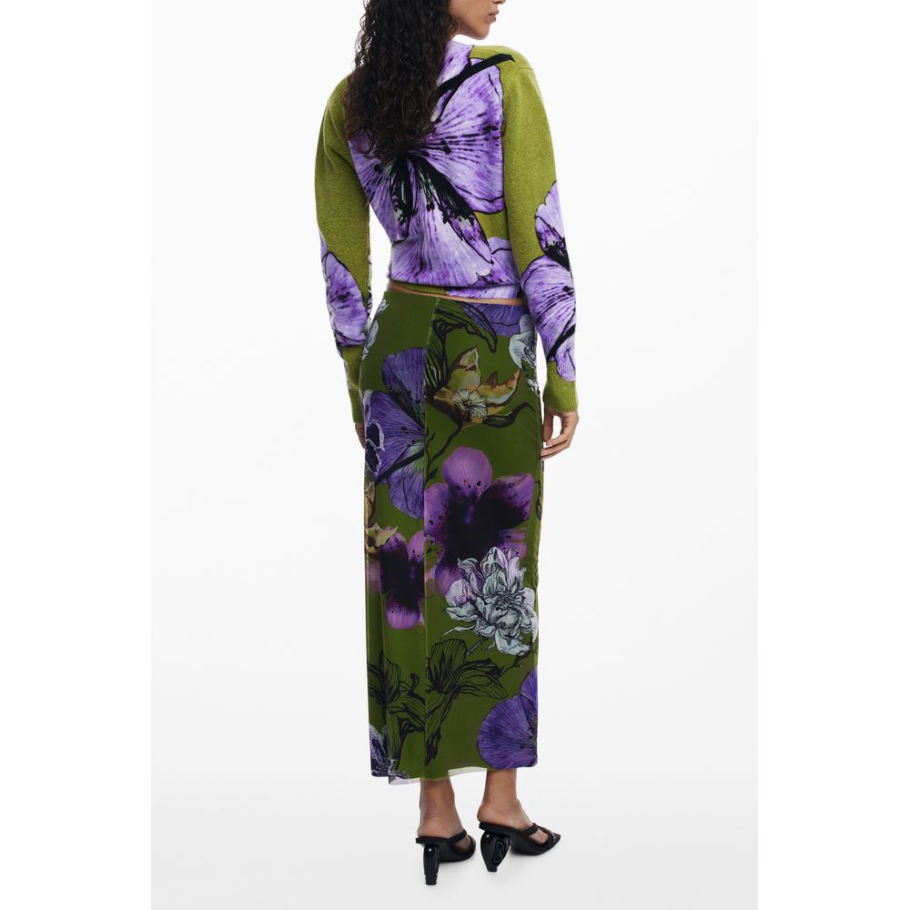 Desigual Green Polyester Skirt