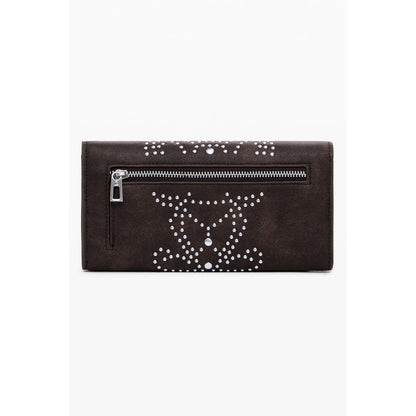 Cardholder Wallet by Desigual for women in faux leather brown presents a streamlined silhouette, showcasing the sophisticated design of the Faux Leather Cardholder Wallet collection with functional card-organization.