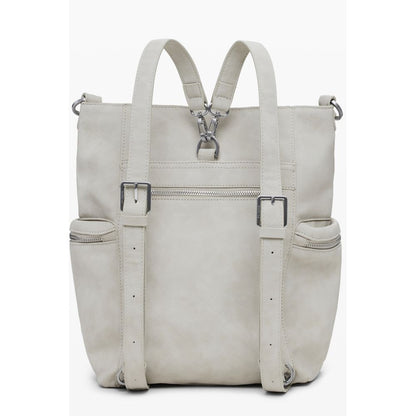 Desigual Beige Large Logo Faux Leather Backpack