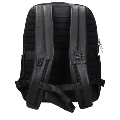 Piquadro Black Leather Backpacks