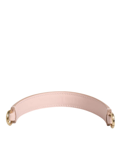 Dolce & Gabbana Leather Metal Shoulder Strap - Gold Pink