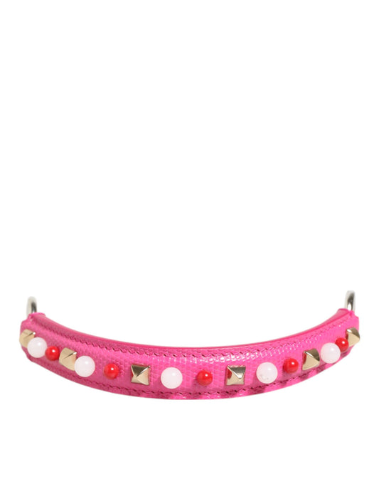 Shoulder Strap by Dolce & Gabbana for women in calf leather gold, pink, red, silver & white features a effortlessly chic design, perfectly complementing the signature look of the Calf Leather Shoulder Strap.