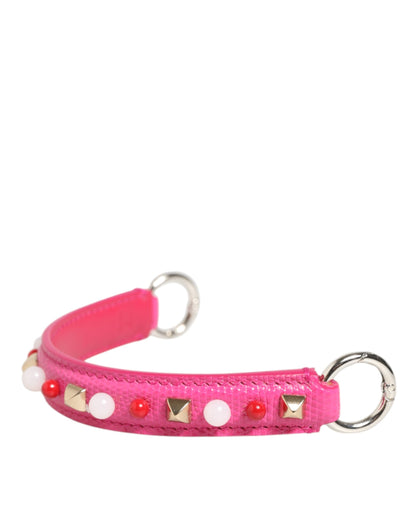 Dolce & Gabbana Calf Leather Shoulder Strap - Gold Pink Red Silver White