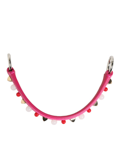 Dolce & Gabbana Calf Leather Shoulder Strap - Gold Pink Red Silver White