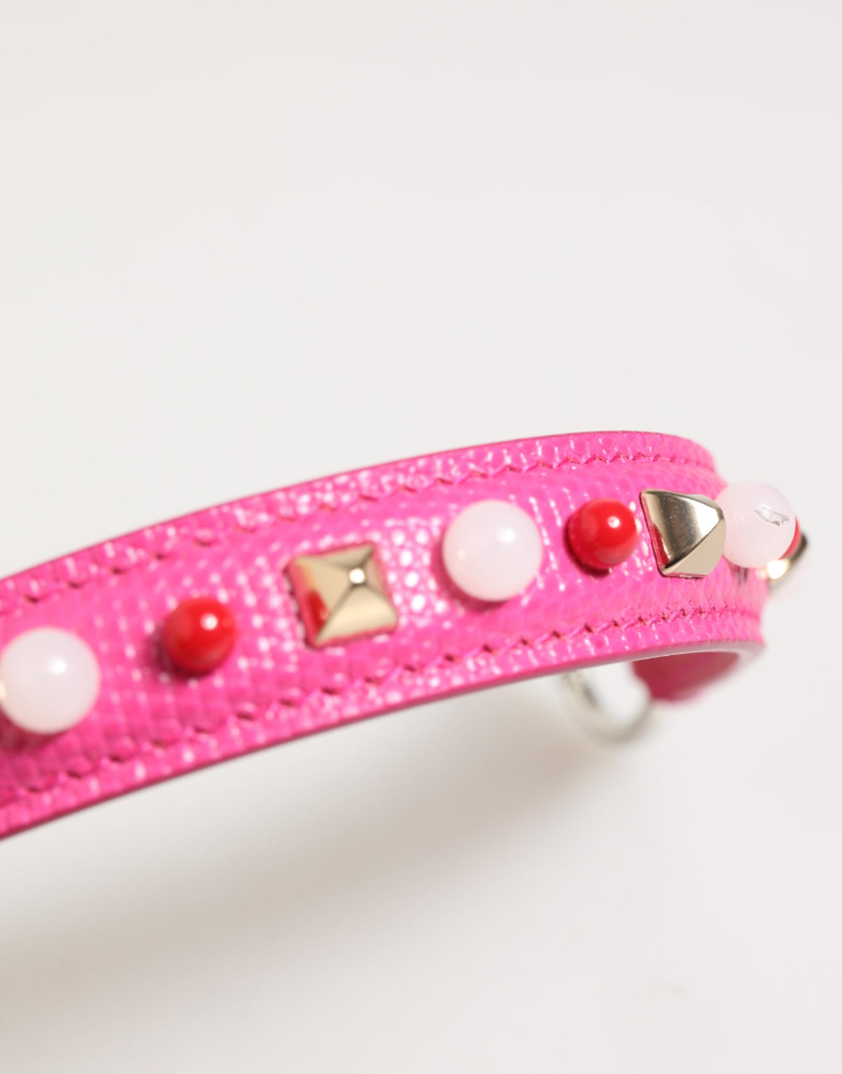 Dolce & Gabbana Calf Leather Shoulder Strap - Gold Pink Red Silver White