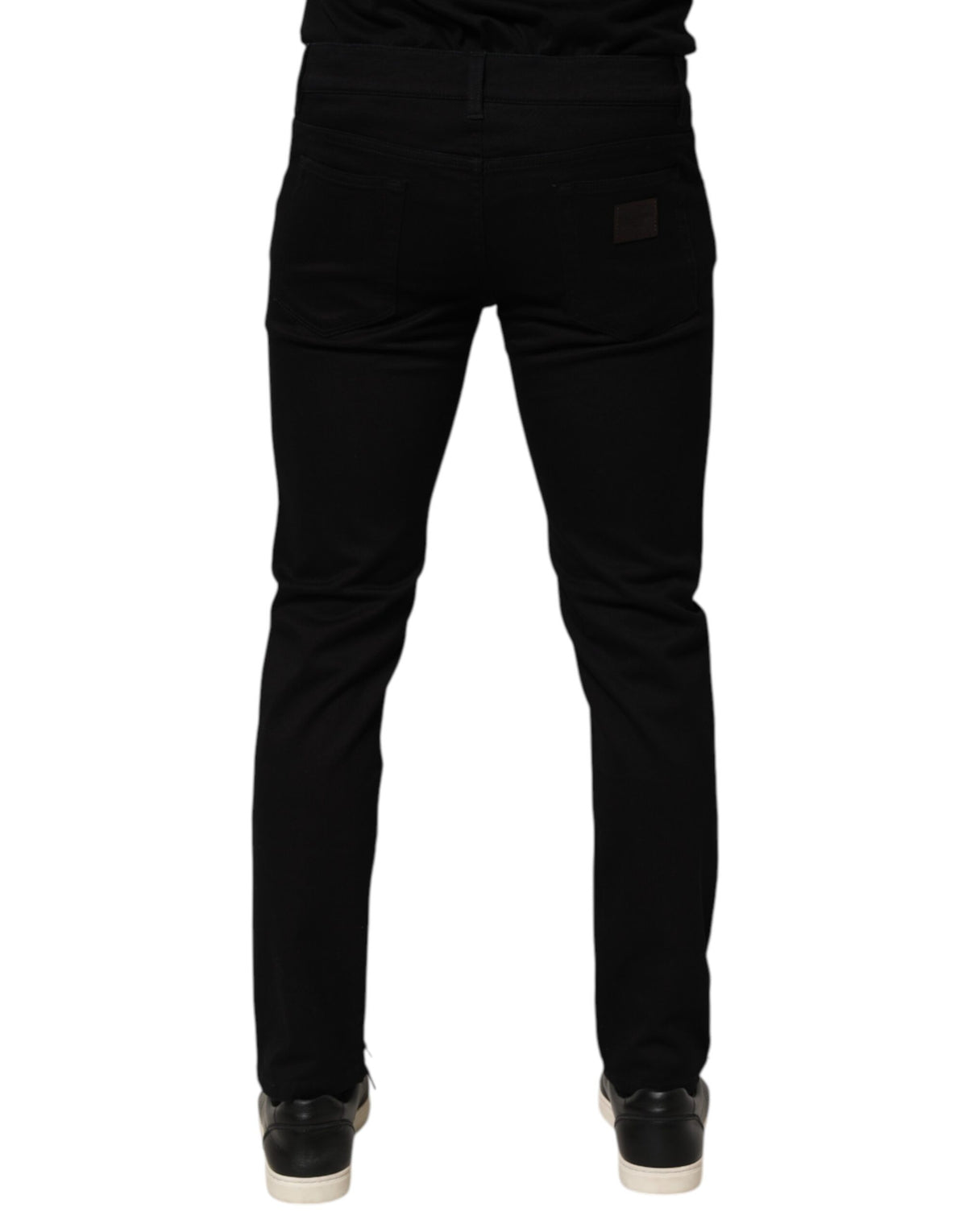 Dolce & Gabbana Men's Skinny Silk & Cotton Trousers - Black