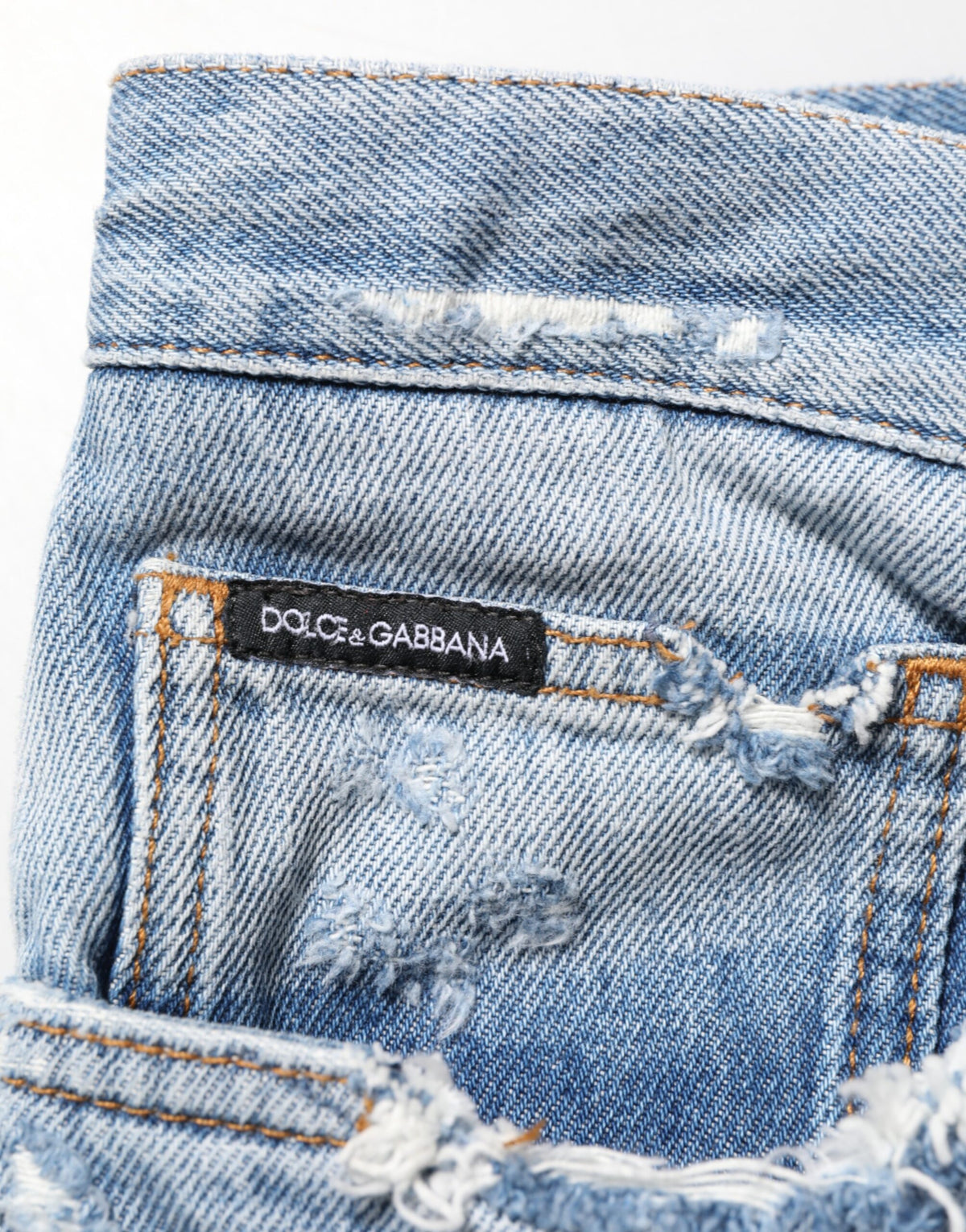 Dolce & Gabbana Men's Tapered Leg Slim Denim Cotton Jeans - Blue Signature