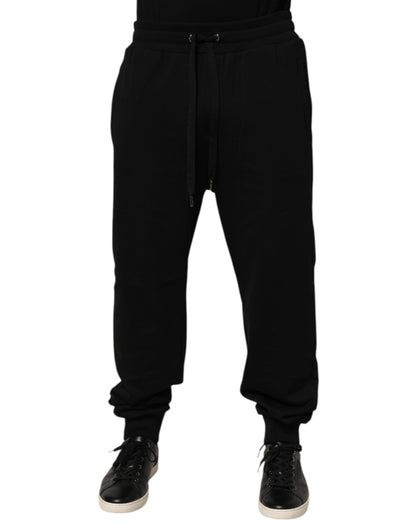 Dolce & Gabbana Men's Athletic Cotton Jogger Sweatpants - Black