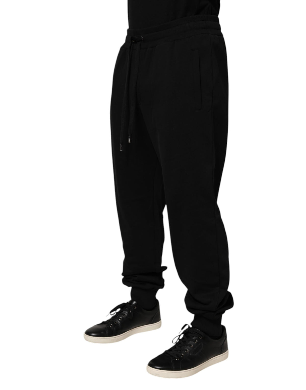Dolce & Gabbana Men's Athletic Cotton Jogger Sweatpants - Black
