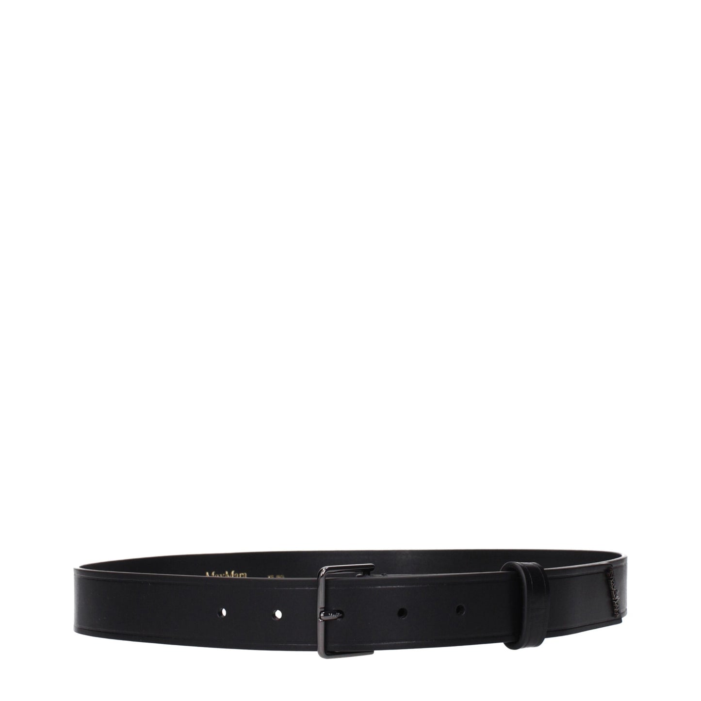Max Mara Black Leather Regular Belts