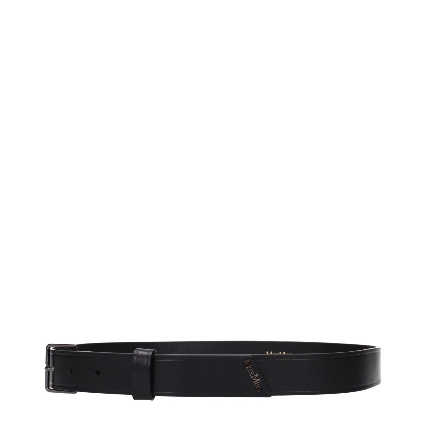 Max Mara Black Leather Regular Belts
