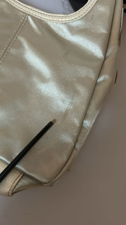 Wayfarer White Shoulder Crossbody Sling Fabric Purse