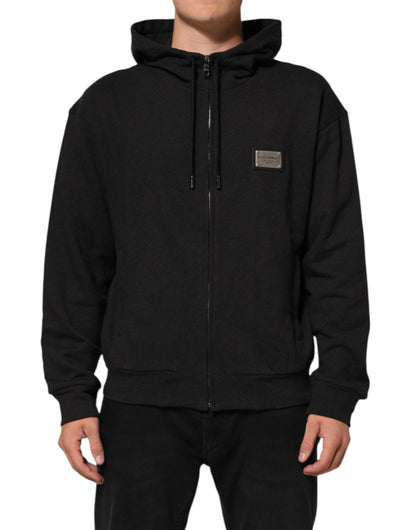Dolce & Gabbana Men's Cotton Sweatshirt Hoodie - Black