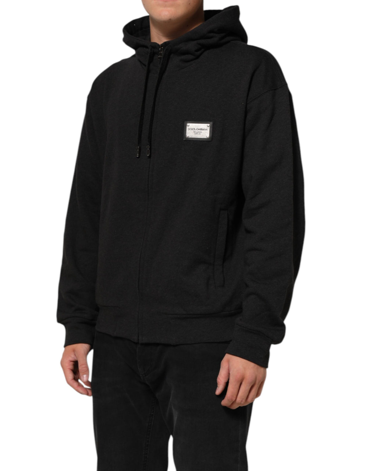 Dolce & Gabbana Men's Cotton Sweatshirt Hoodie - Black