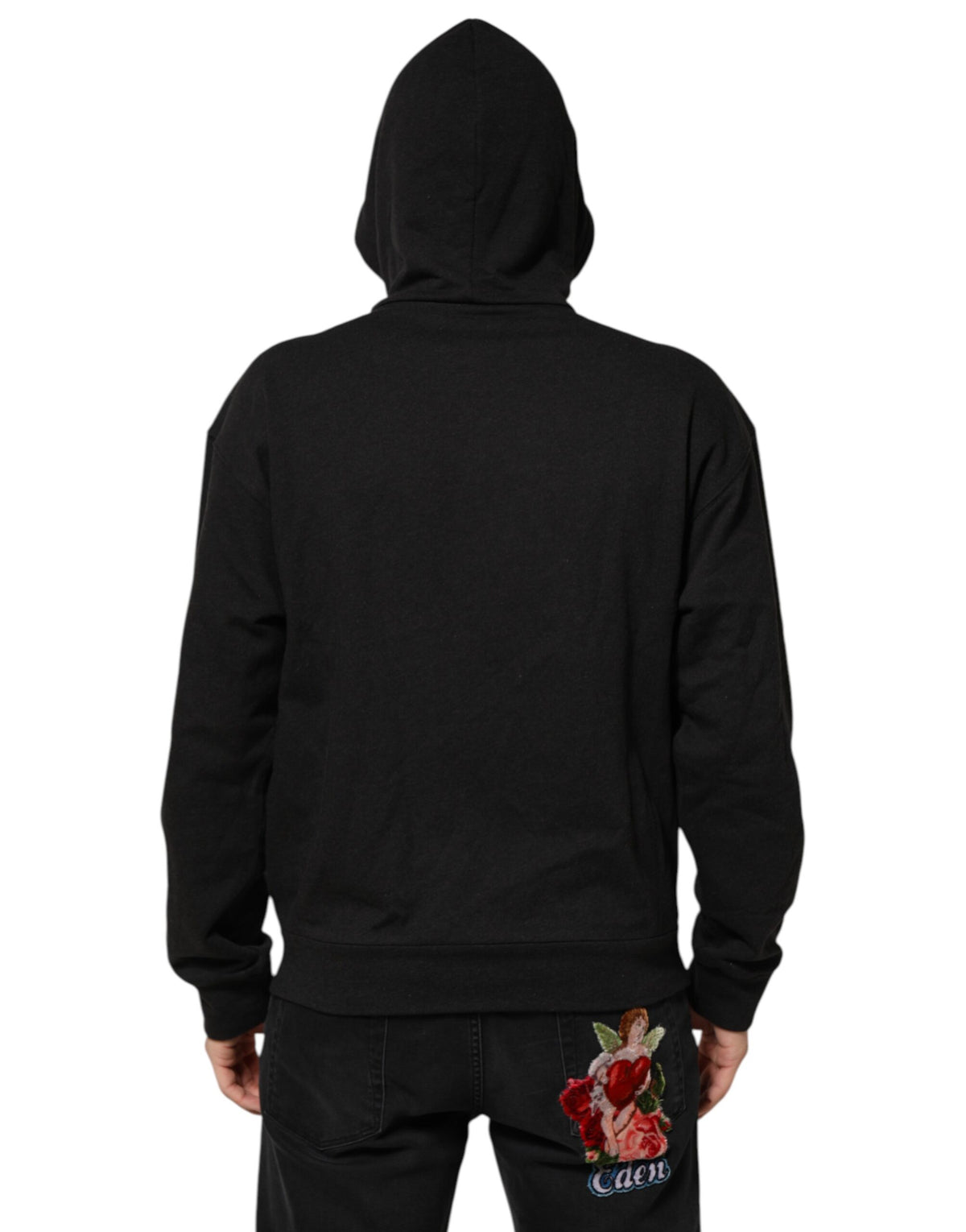 Dolce & Gabbana Men's Cotton Sweatshirt Hoodie - Black