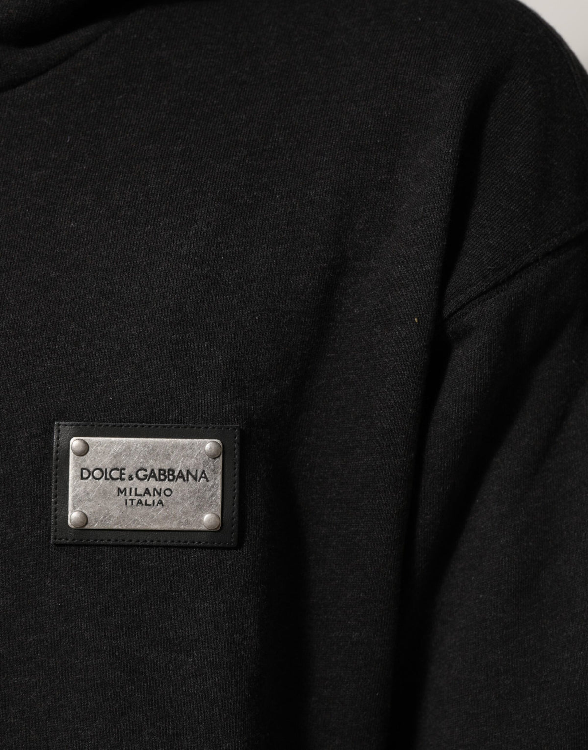 Dolce & Gabbana Men's Cotton Sweatshirt Hoodie - Black