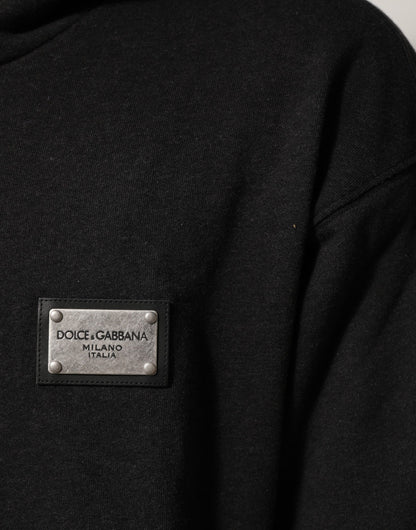 Dolce & Gabbana Men's Cotton Sweatshirt Hoodie - Black