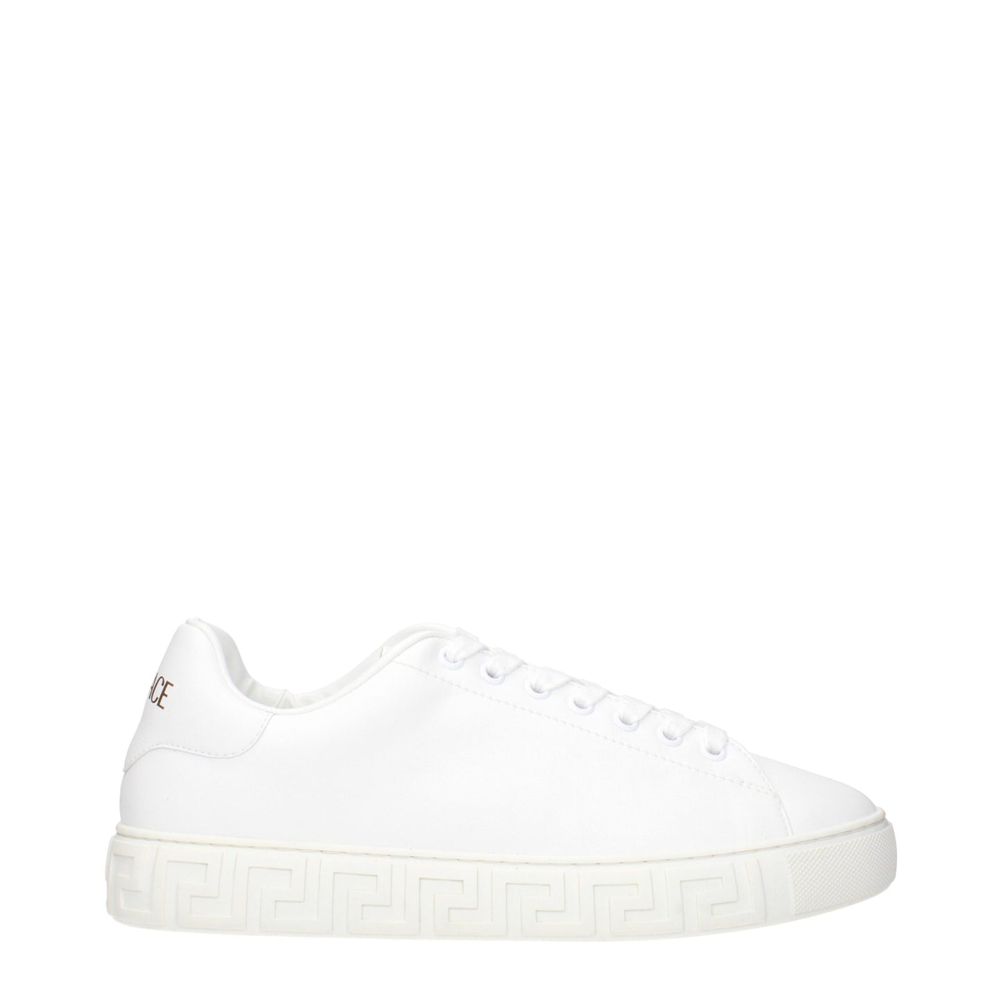 Versace White Leather Low Tops