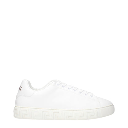 Versace White Leather Low Tops