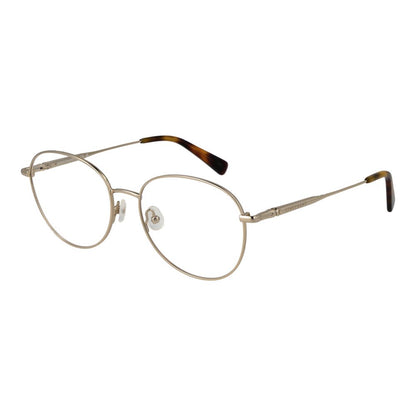 Eyeglasses Frames by Longchamp for women in and gold showcases an refined full-frame frame design featuring a sophisticated gold coloured frame for an refined and refined aesthetic.