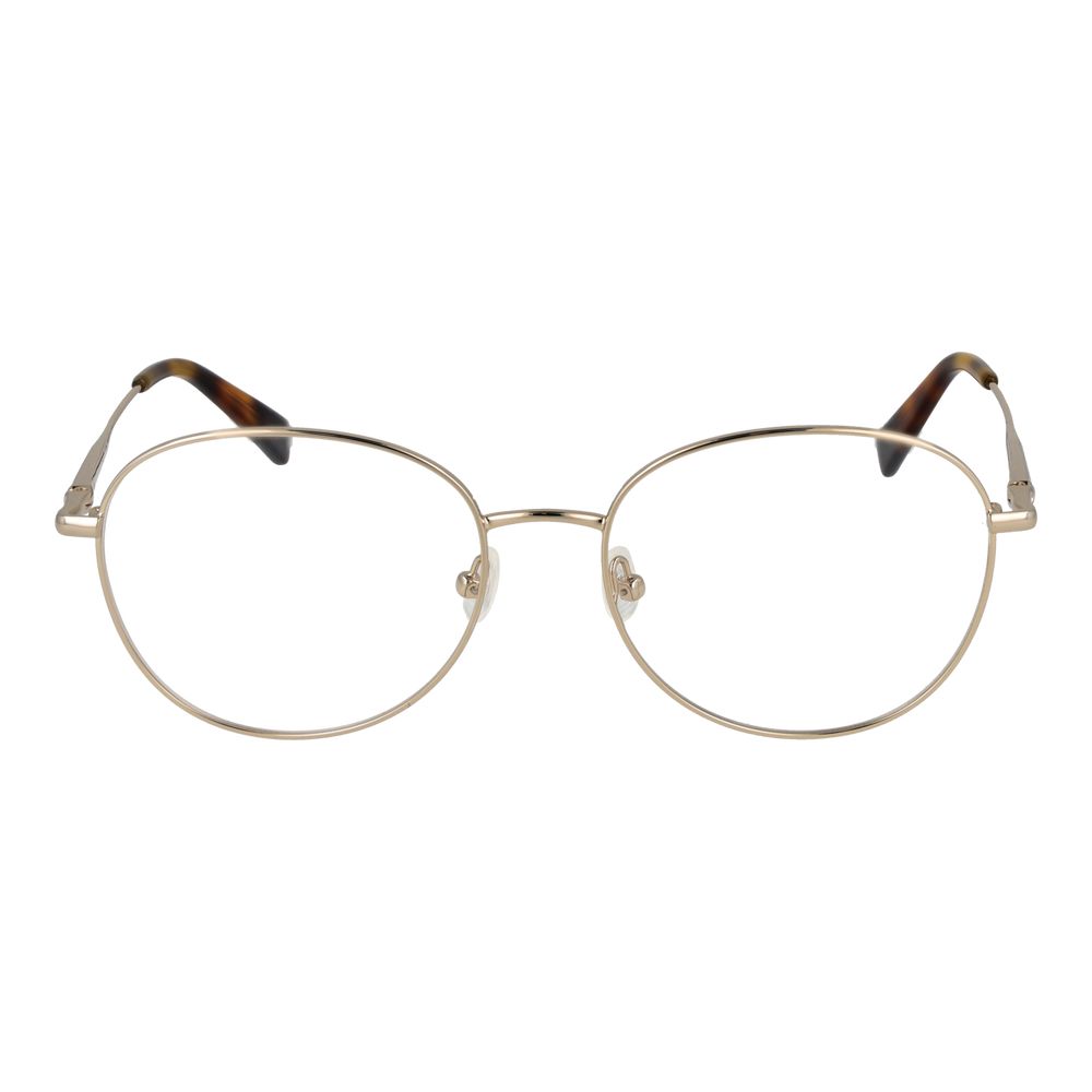 Eyeglasses Frames by Longchamp for women in gold features a refined silhouette, showcasing a refined gold coloured frame and full-frame frame design for a sophisticated, premium look.