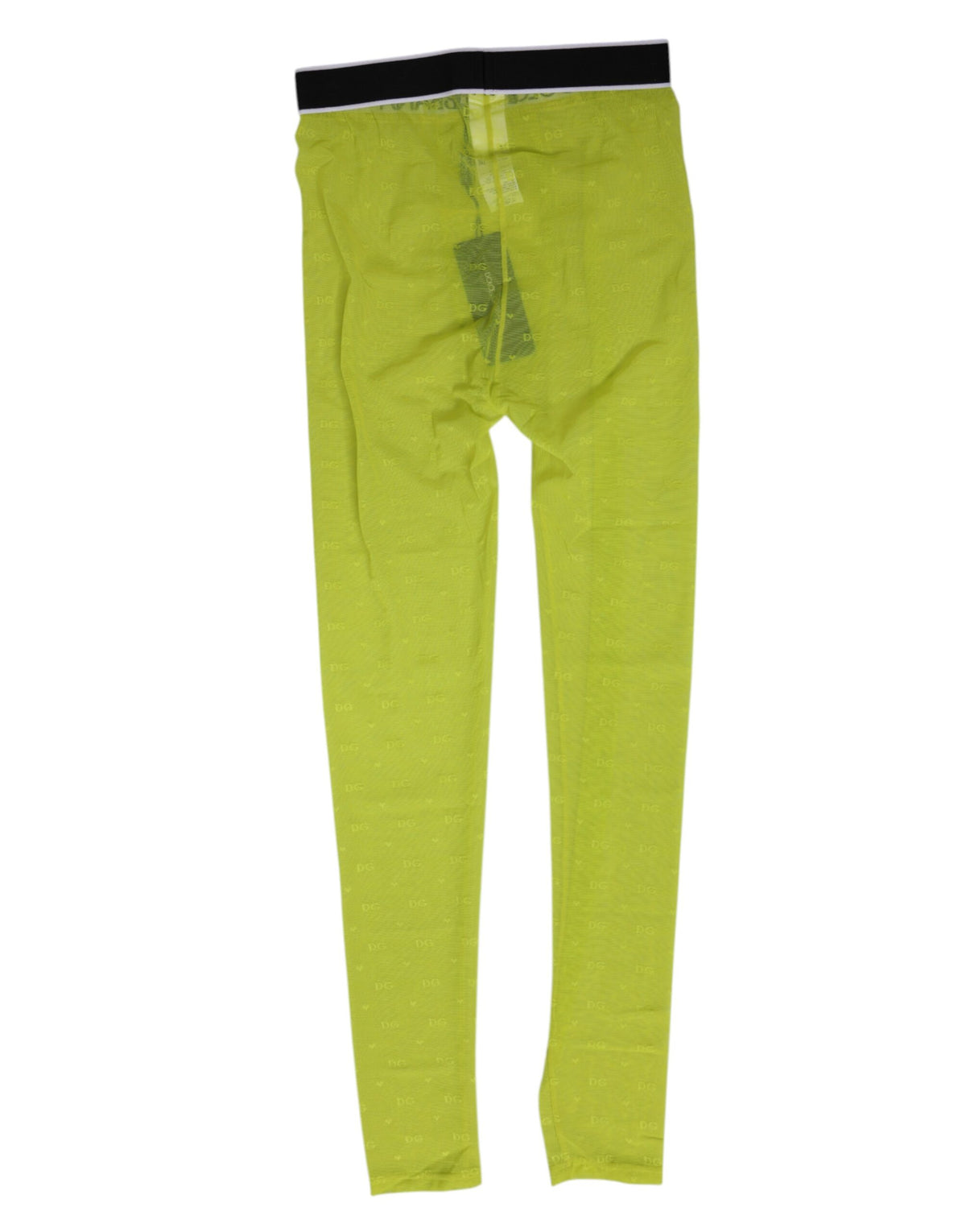 Dolce & Gabbana Women's Leggings Polyamide Nylon & Lace Activewear - Green Patterned