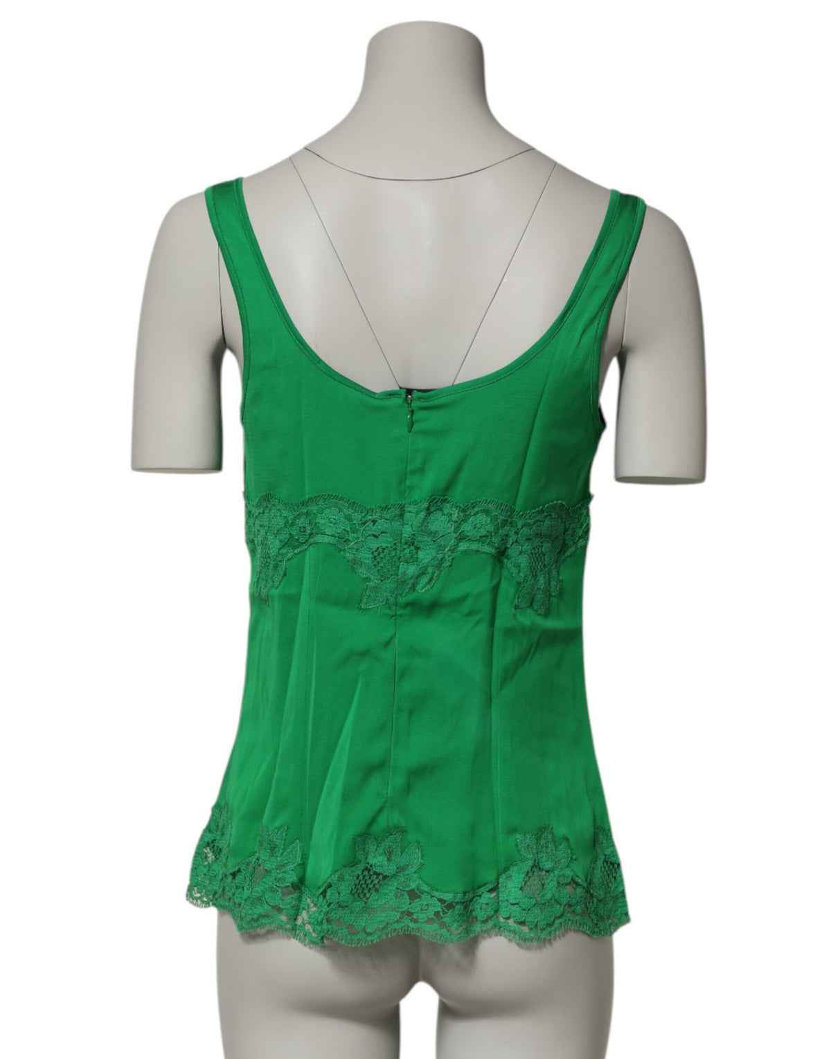 Dolce & Gabbana Women's Elastane Lace & Silk Pajamas - Green Floral Signature